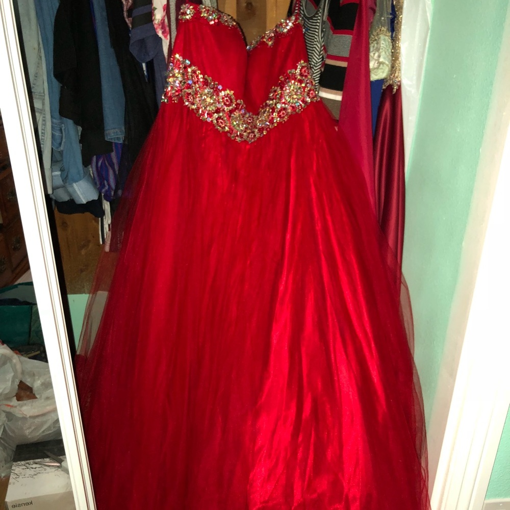 Red Princess Prom Dress